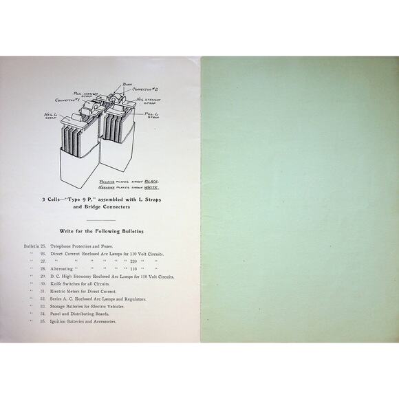 Original 1905 Helios Storage Batteries Electric Vehicles Manufacturing Booklet - Picture 5 of 6